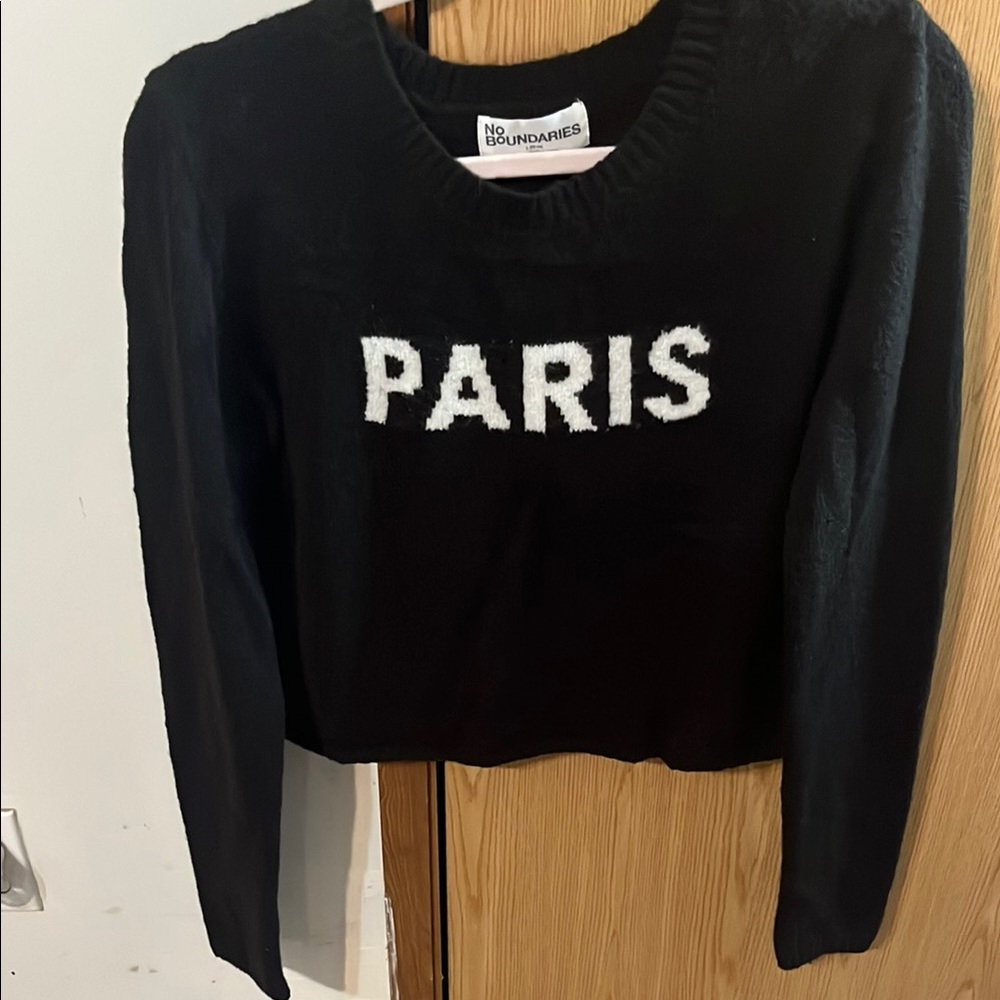 Black 'Paris' Sweater new without tags
